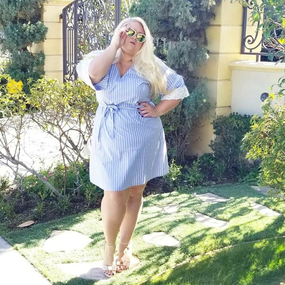 Dress blue and white